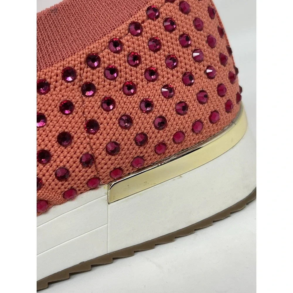 Kenneth Cole Reaction Cameron Jewel Jogger Slip-On Sneakers Sunset Women's US 8